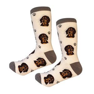 Fundraiser - Dachshund  - Fun Unisex Socks - Crazy Pet Lover - Novelty Socks